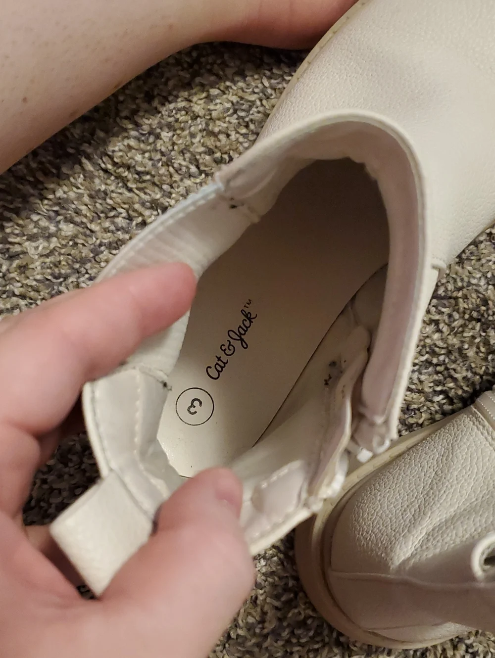 Cat & Jack Off-White Chelsea Booties